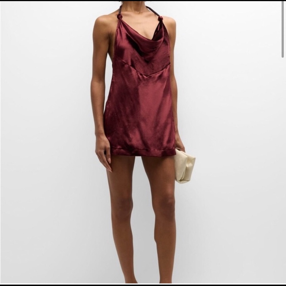 Cult Gaia NWT burgundy velvet mini dress